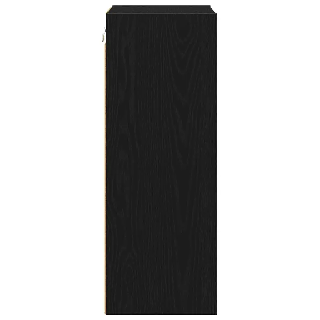 Hanging Kitchen Cabinet Black Oak Modern Engineered Wood 40 x 29.5 x 80 cm