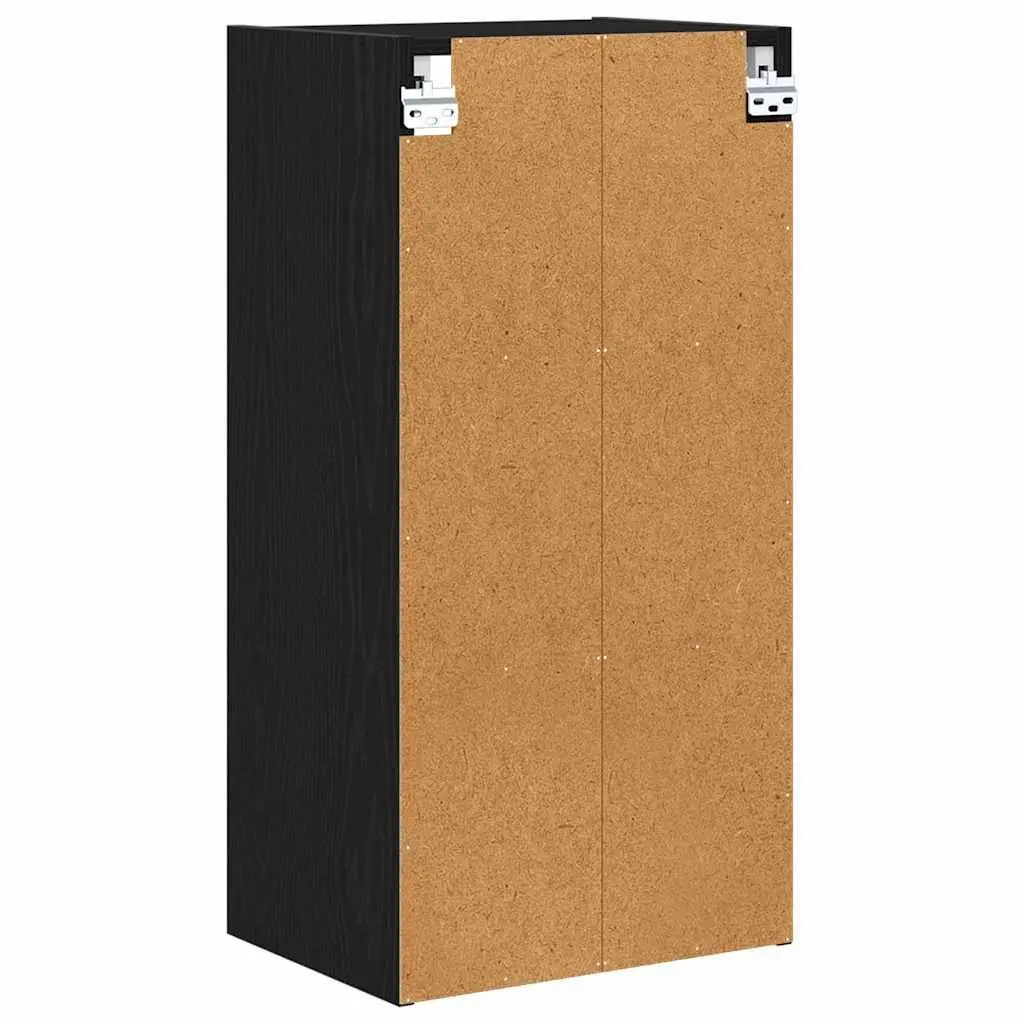 Hanging Kitchen Cabinet Black Oak Modern Engineered Wood 40 x 29.5 x 80 cm