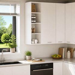 White Hanging Kitchen Cabinet for Stylish Storage