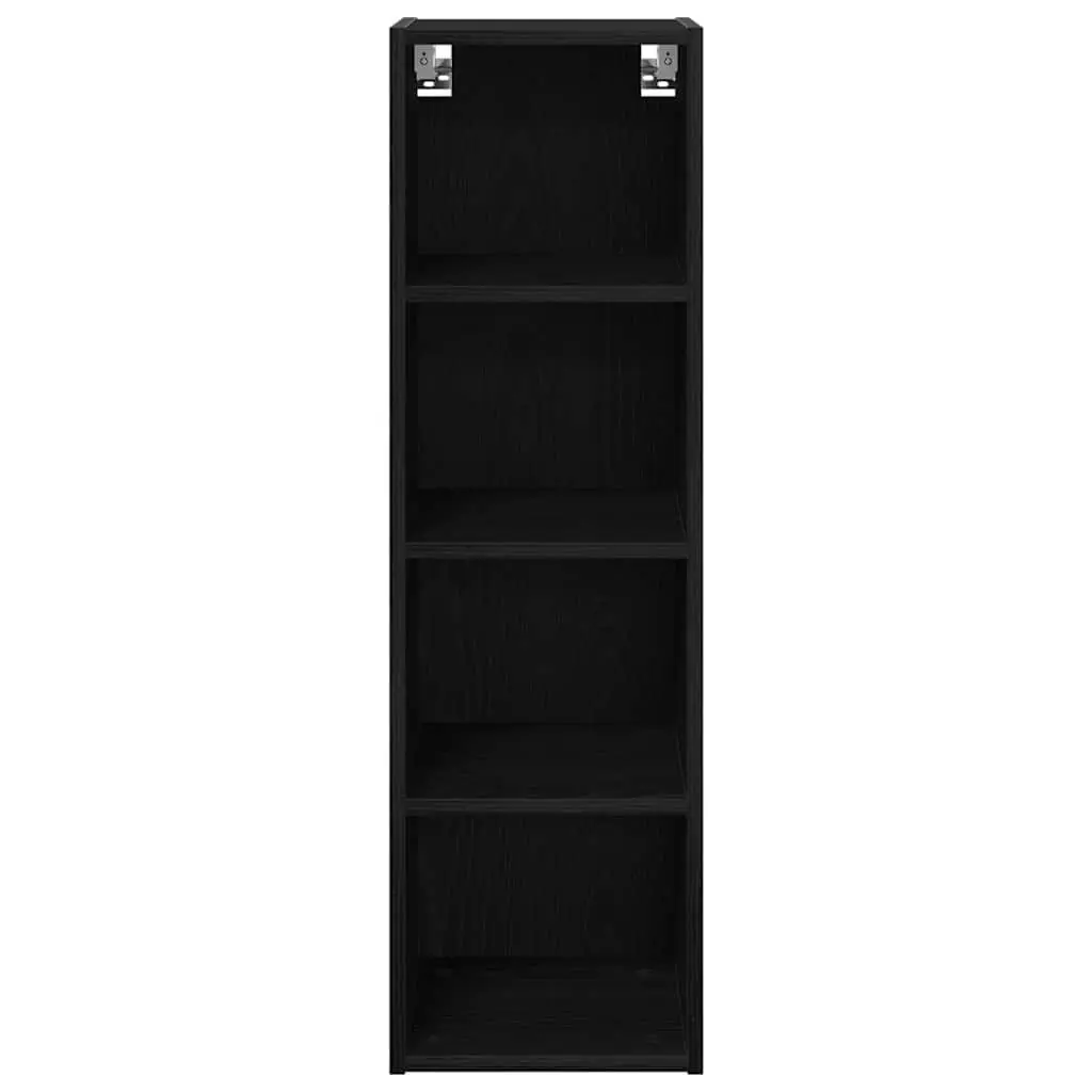 Hanging Kitchen Cabinet Black Oak Modern Engineered Wood 30x29.5x100cm