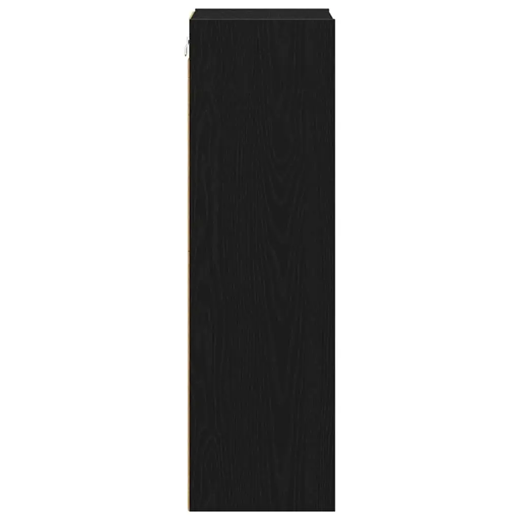 Hanging Kitchen Cabinet Black Oak Modern Engineered Wood 30x29.5x100cm