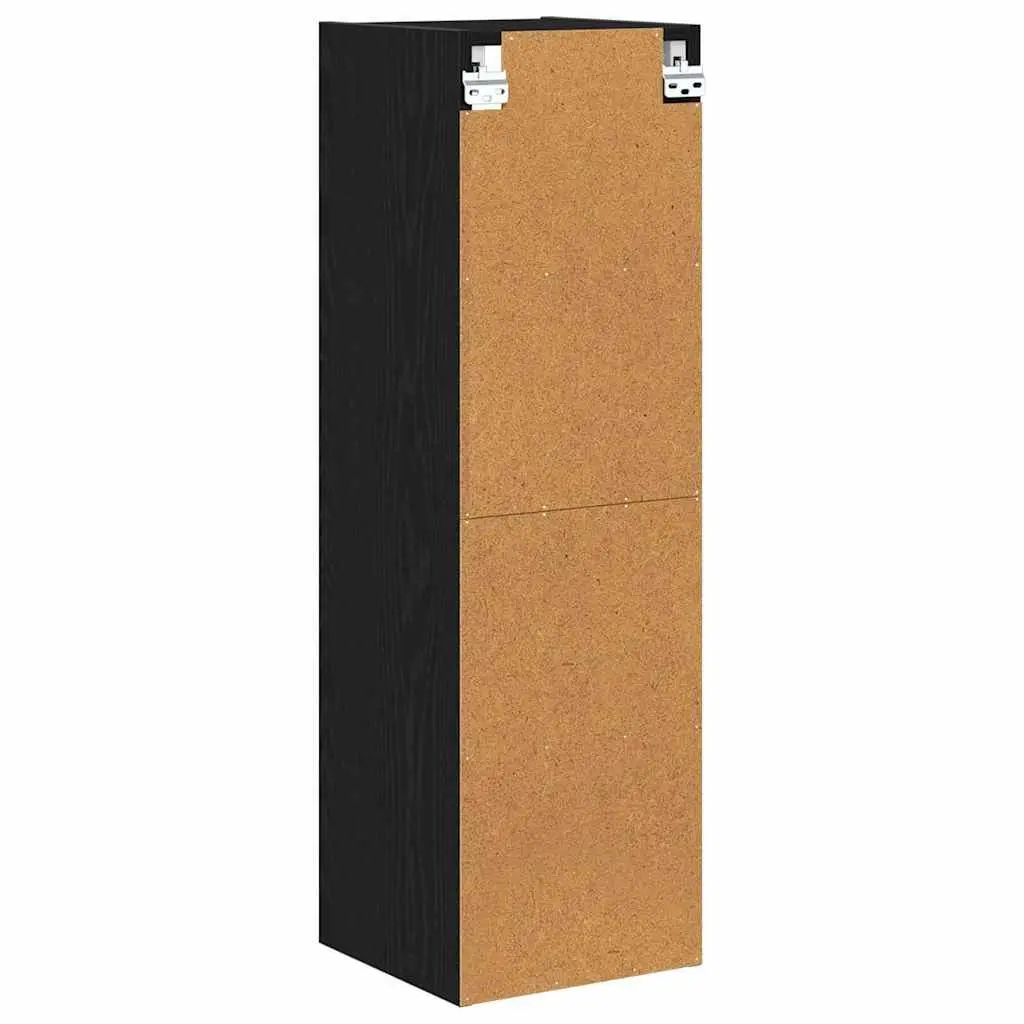 Hanging Kitchen Cabinet Black Oak Modern Engineered Wood 30x29.5x100cm