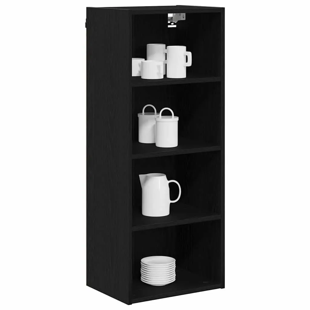 Black Oak Hanging Kitchen Cabinet for Storage