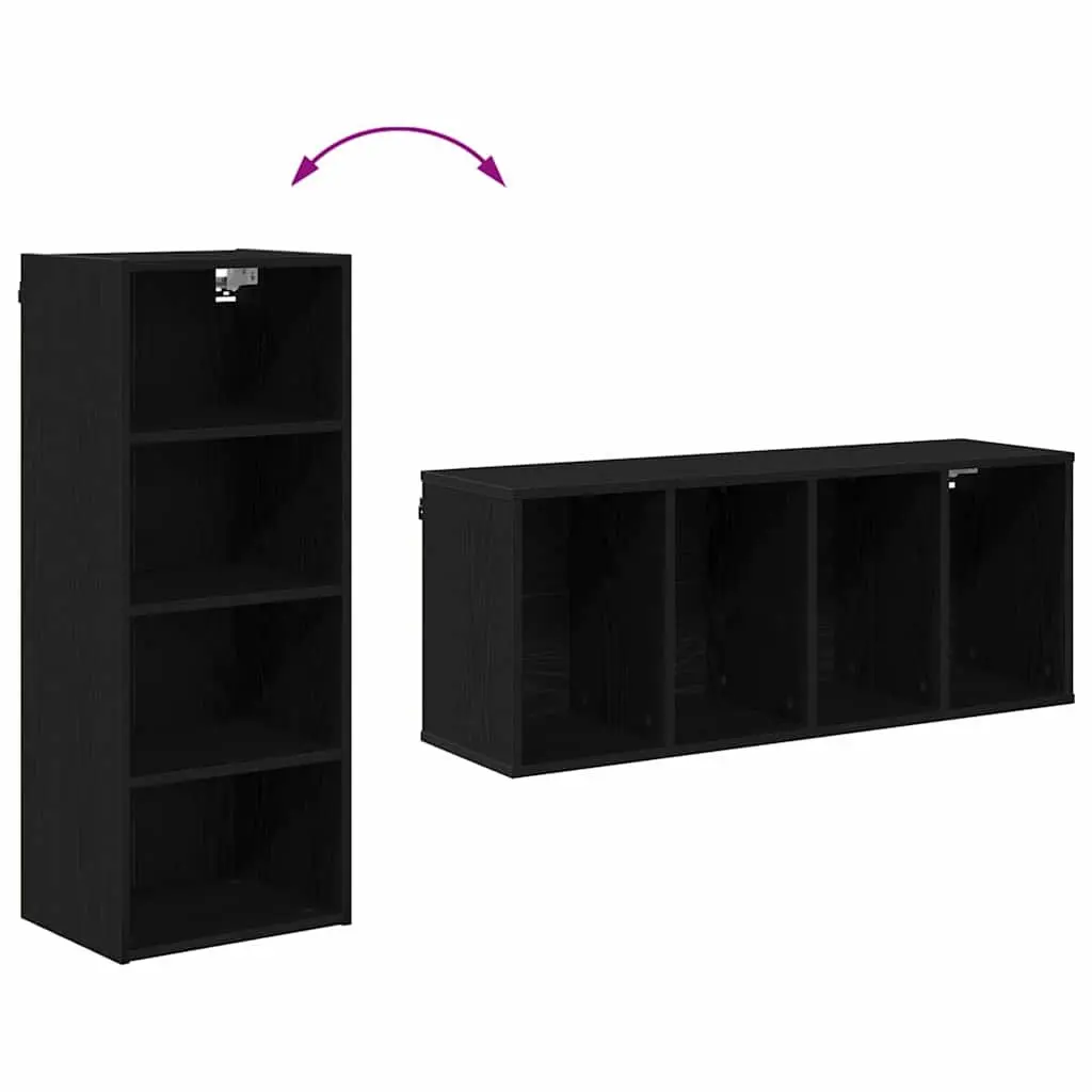 Black Oak Hanging Kitchen Cabinet for Storage