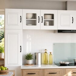 White Engineered Wood Kitchen Cabinet Storage 40 x 31 x 40 cm