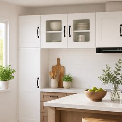 Modern White Kitchen Cabinet Dishwasher Panel