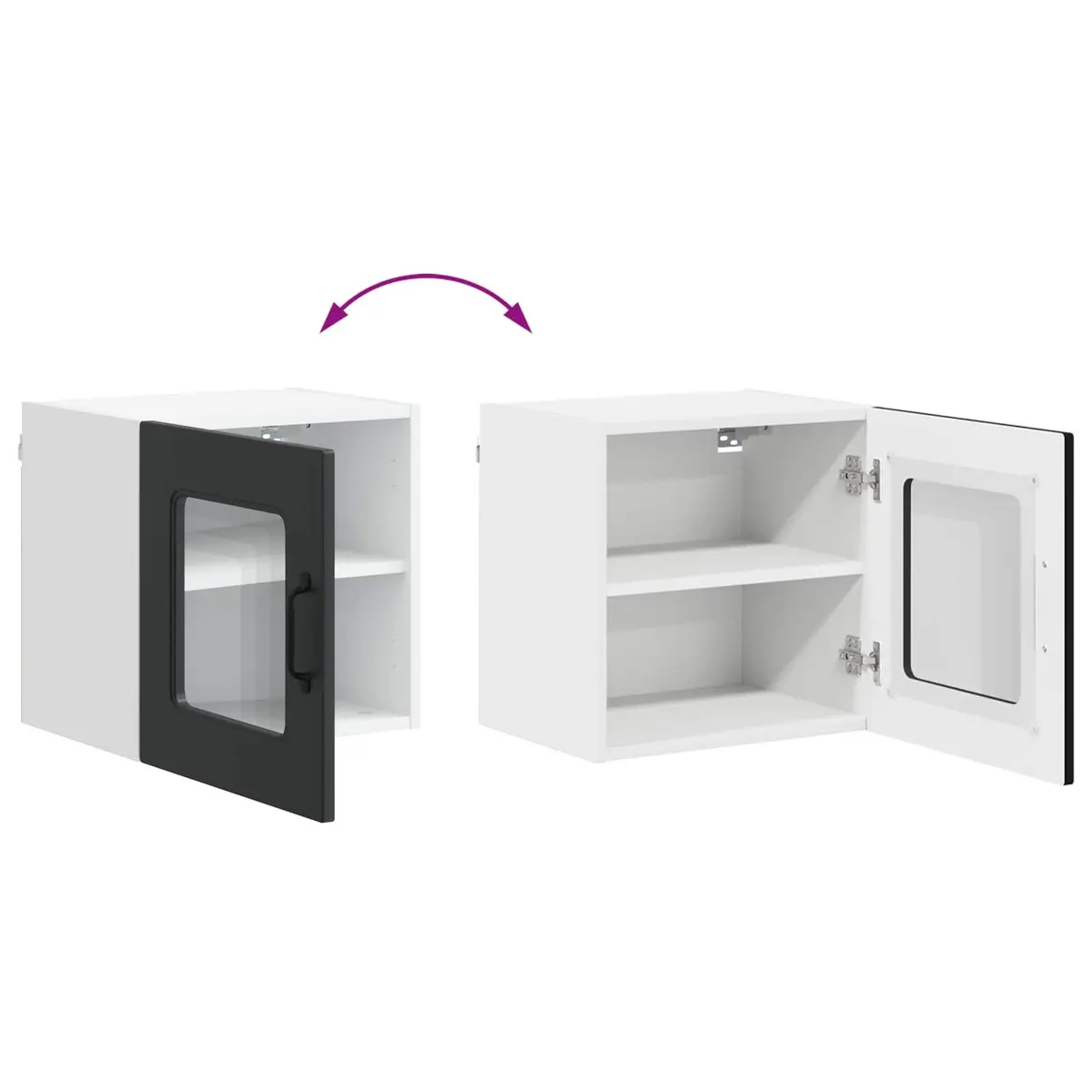 Dishwasher Panel Black 40x31x40cm Engineered Wood Kitchen Cupboard Door Cover Replacement