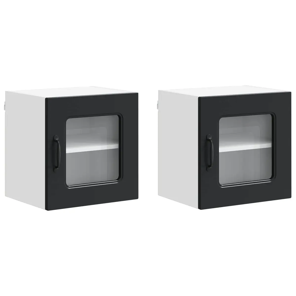 Black Engineered Wood Kitchen Cabinet Panel 40x31x40cm