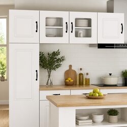 High Gloss White Kitchen Cabinet Dishwasher Panels