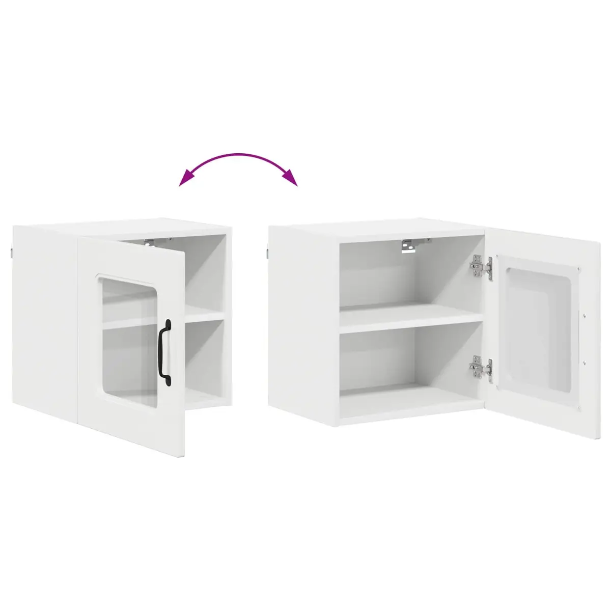 Kitchen Cabinet Dishwasher Panel 2 pcs High Gloss White Storage Cupboard