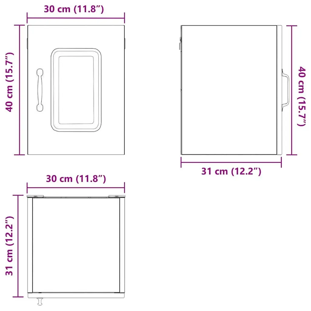 Dishwasher Panel Kitchen Cabinet White Engineered Wood 30x31x40cm