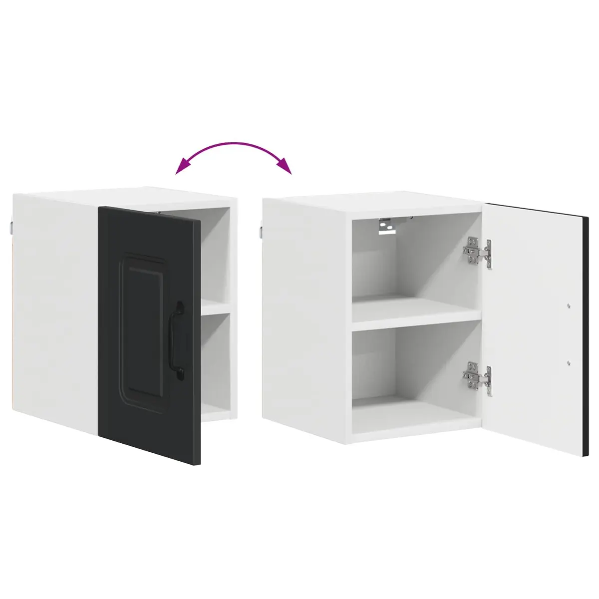 Dishwasher Panel Kitchen Cabinet Black Engineered Wood Storage Cupboard