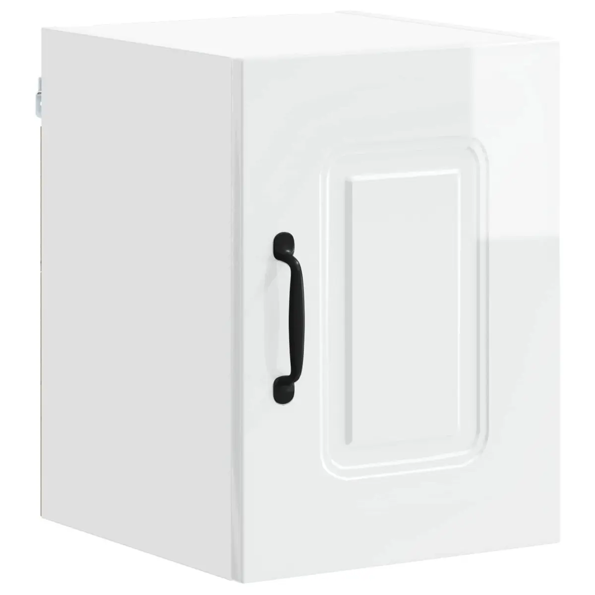 Kitchen Cabinet High Gloss White Compact Storage Cupboard Engineered Wood