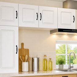 White Engineered Wood Kitchen Cabinet for Storage