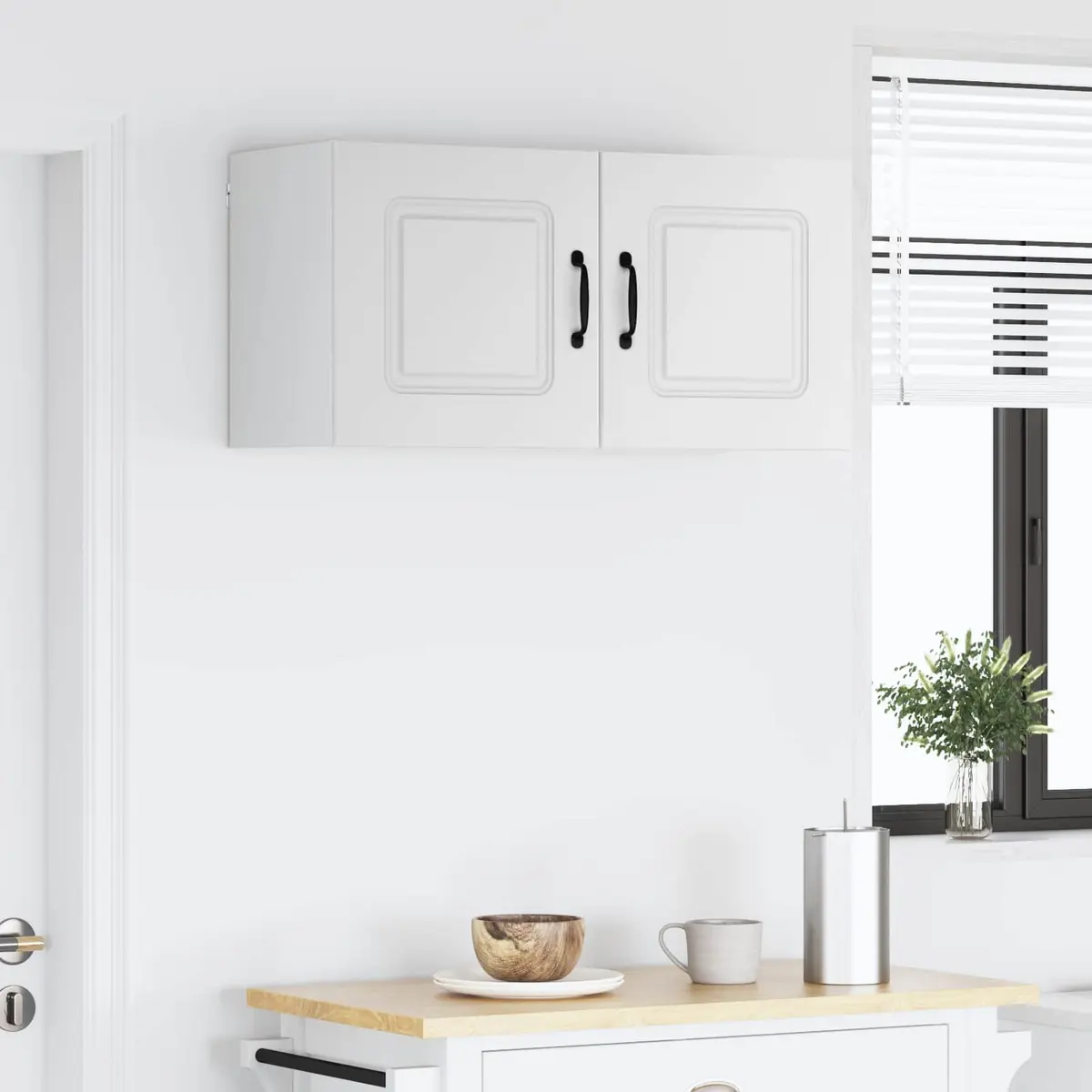 White Engineered Wood Kitchen Cabinet Panels