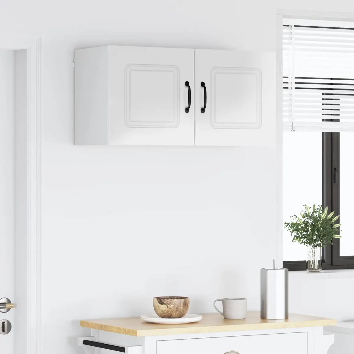 High Gloss White Kitchen Dishwasher Panel Cabinet Set