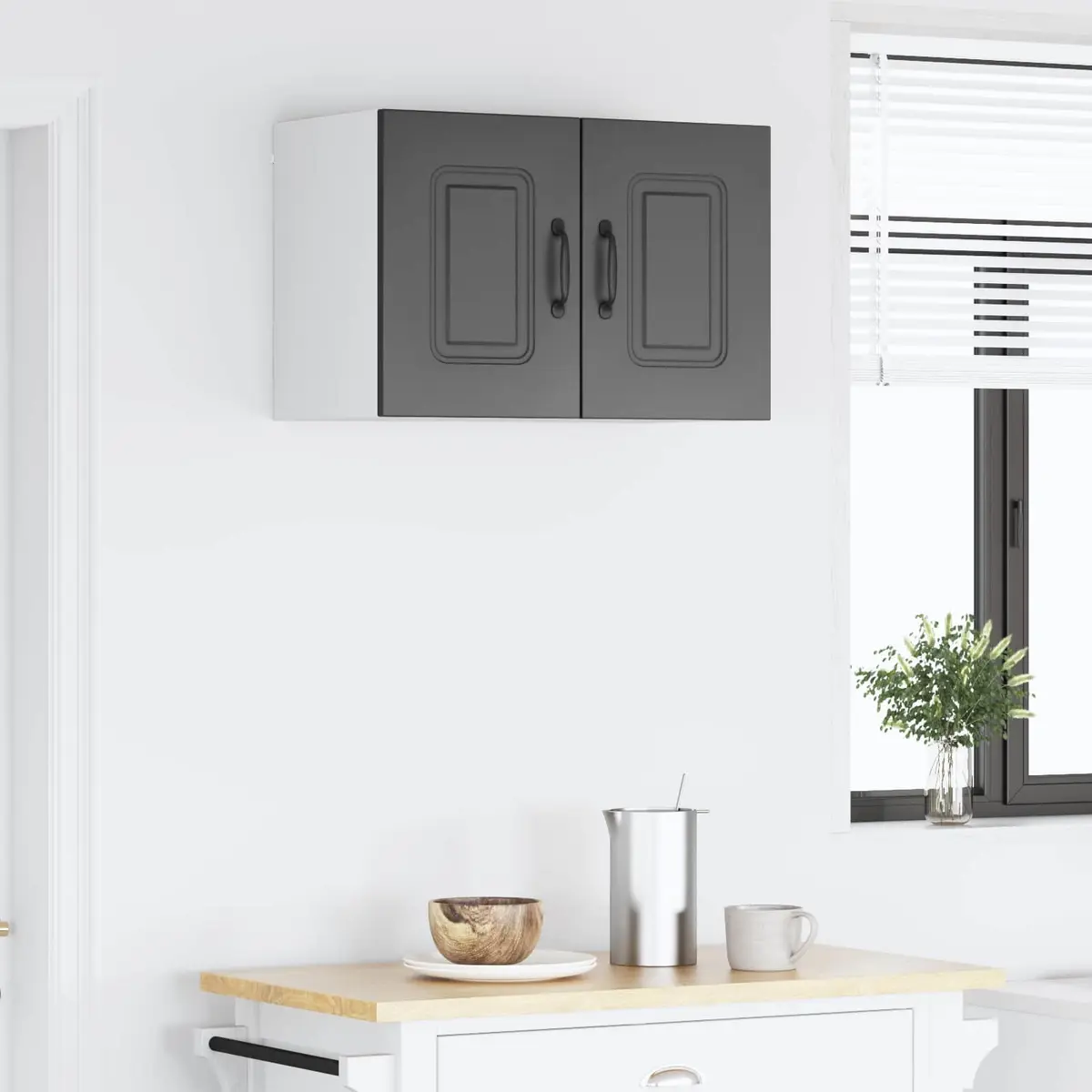 Black Engineered Wood Kitchen Cabinet for Dishwasher Storage