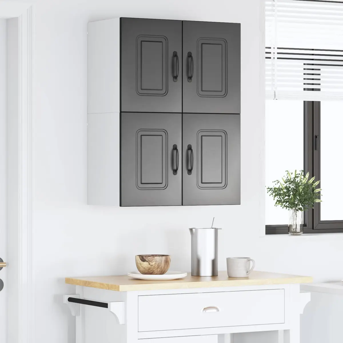 Black Kitchen Cabinet Dishwasher Panel