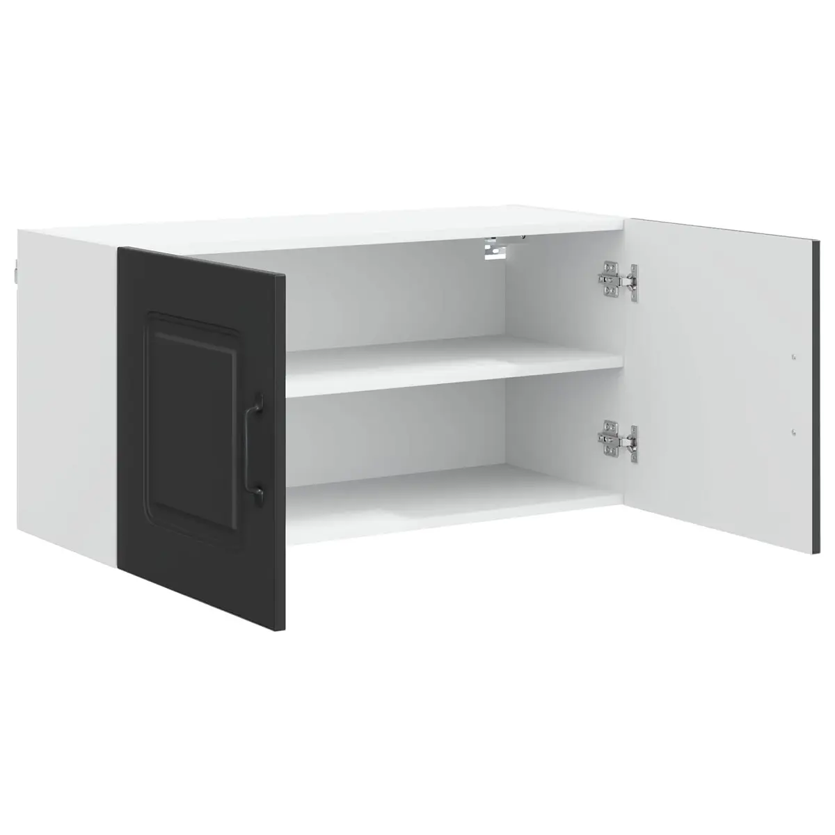 Black Kitchen Cabinet with Dishwasher Panel
