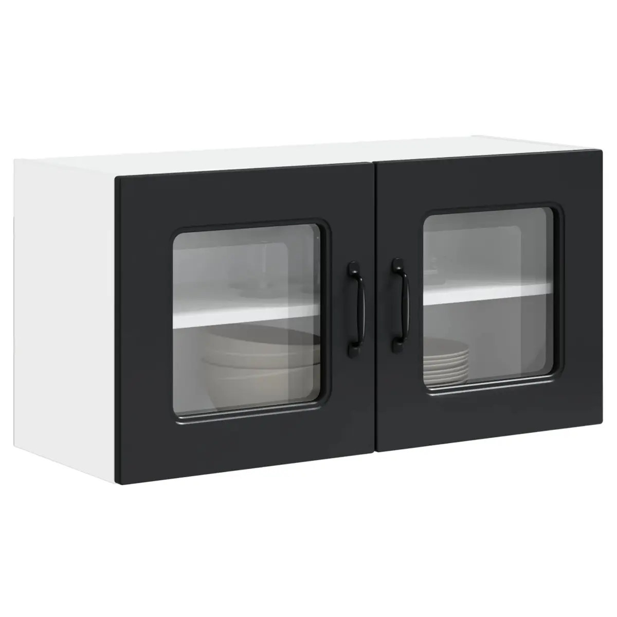 Black Engineered Wood Dishwasher Panel Kitchen Cabinet