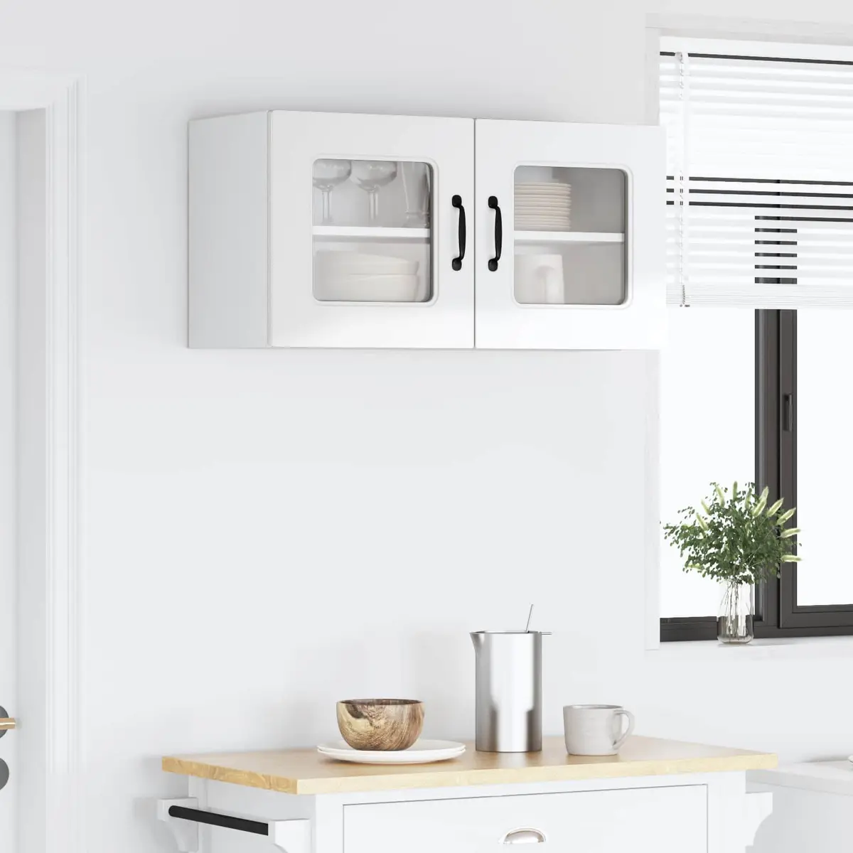 High Gloss White Kitchen Dishwasher Panel Cabinet 80x31x40cm