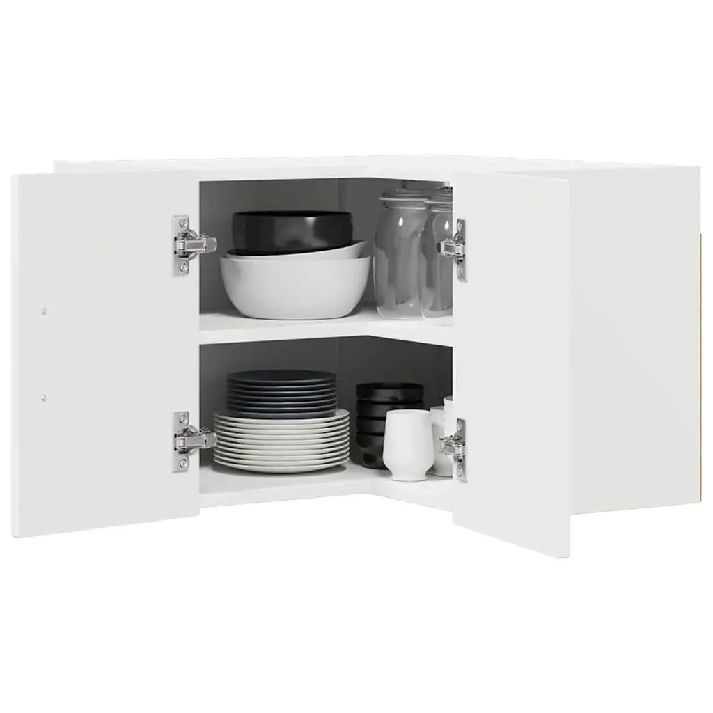 White Kitchen Cabinet Storage Engineered Wood 57x57x40cm