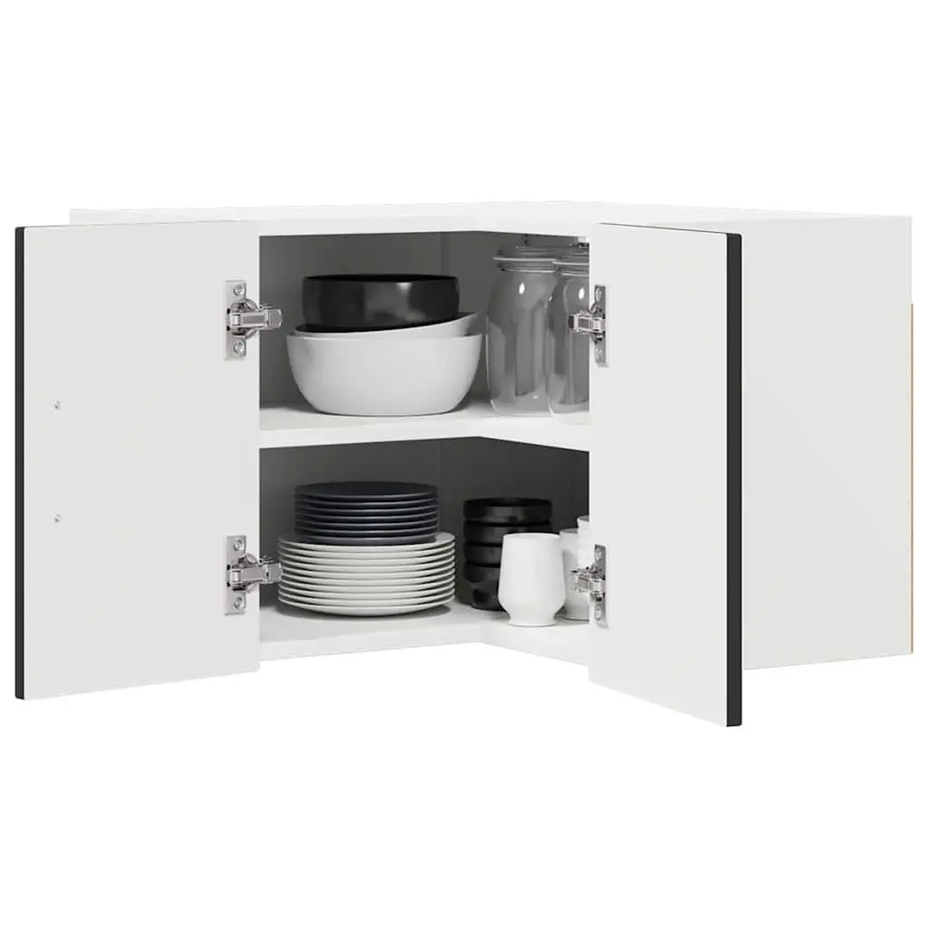 Black Engineered Wood Kitchen Cabinet 57x57x40cm