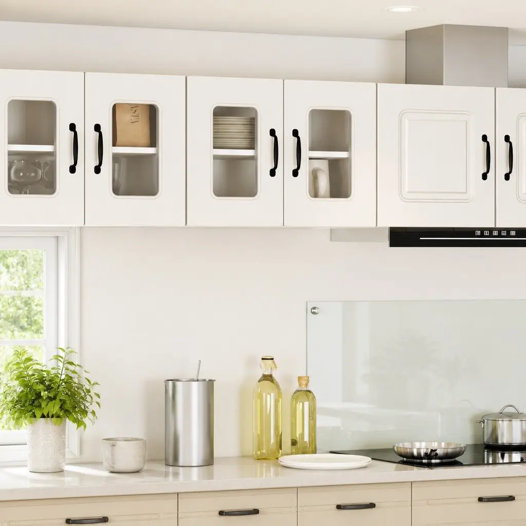 White Engineered Wood Kitchen Cabinet for Storage