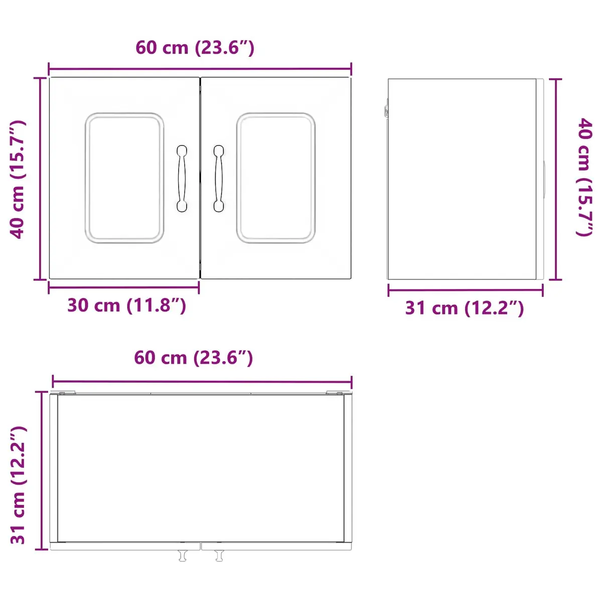White Engineered Wood Kitchen Cabinet for Storage