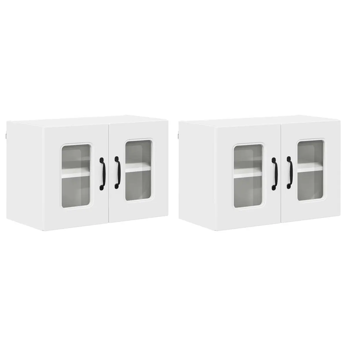 White Kitchen Cabinet Storage in Engineered Wood