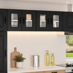 Modern Black Kitchen Cabinet for Organized Storage