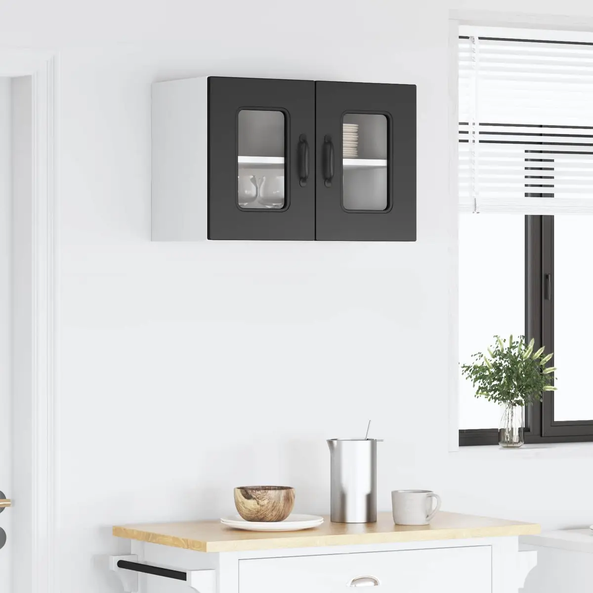 Black Kitchen Cabinet for Organized Storage