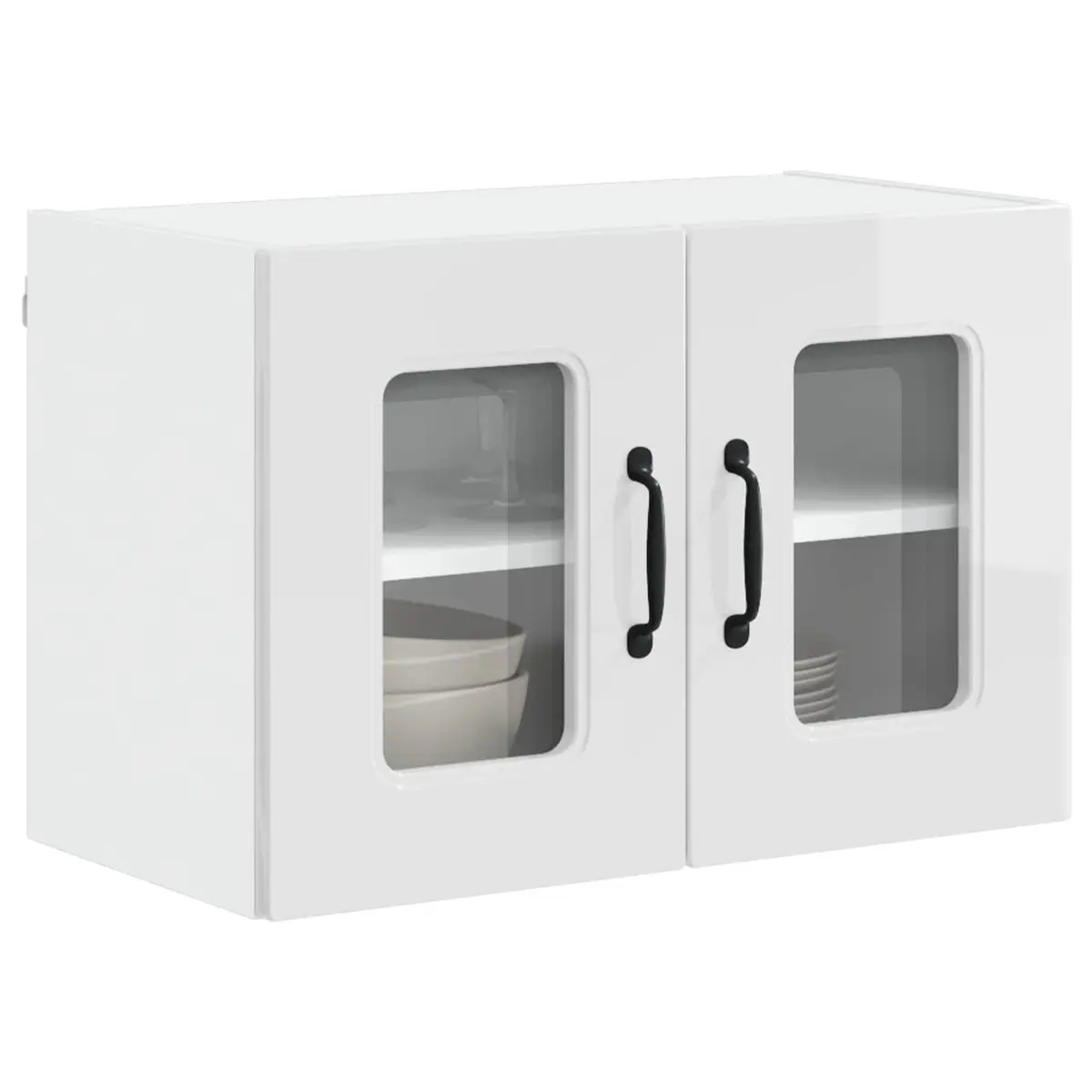 High Gloss White Engineered Wood Kitchen Dishwasher Cabinet