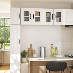 High Gloss White Engineered Wood Kitchen Storage Cabinet