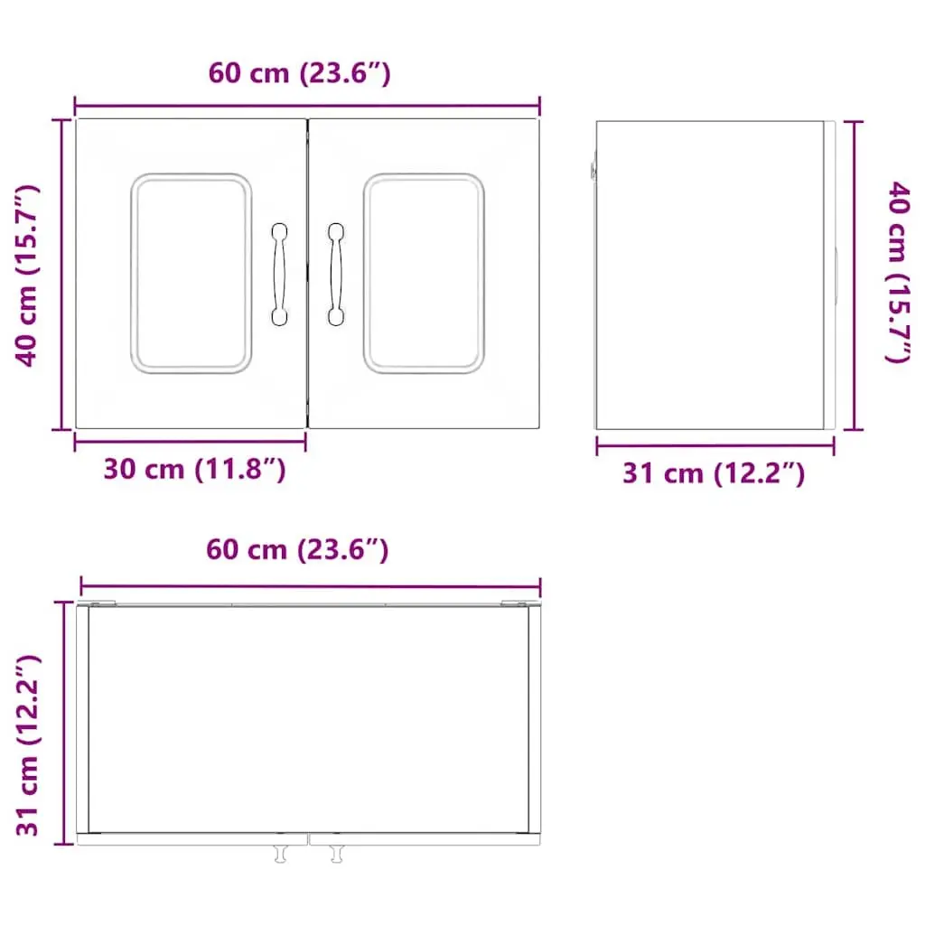 High Gloss White Engineered Wood Kitchen Storage Cabinet