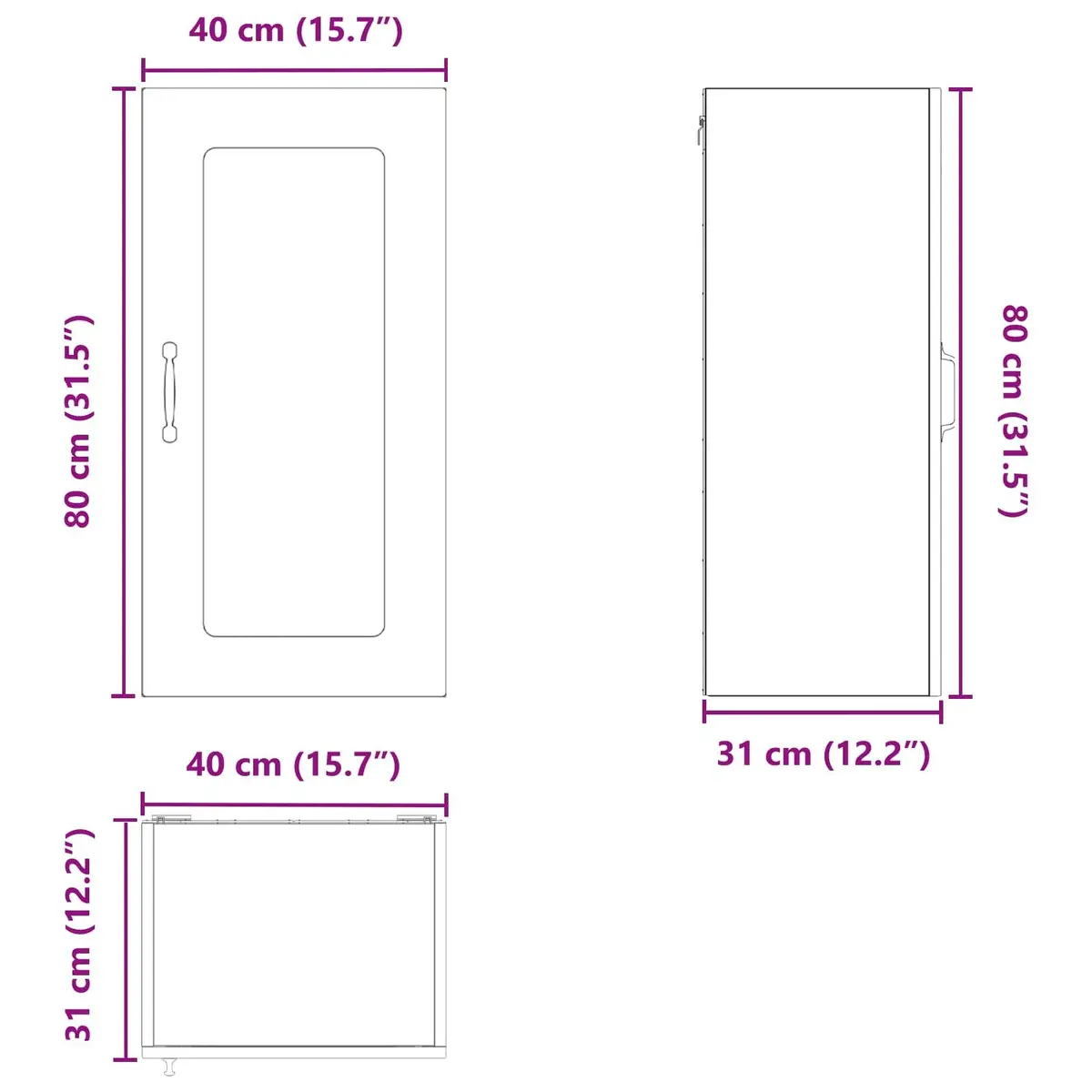 Engineered Wood Kitchen Cabinet with Clean Lines
