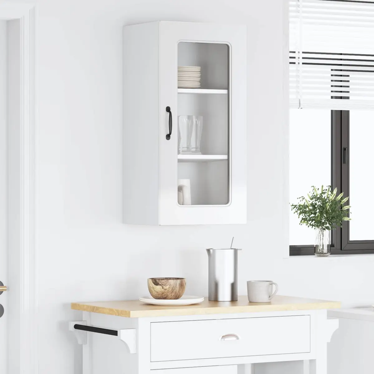 Dishwasher Panel Kitchen Cabinet High Gloss White Storage Engineered Wood