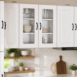 High Gloss White Kitchen Cabinet Panels for Storage