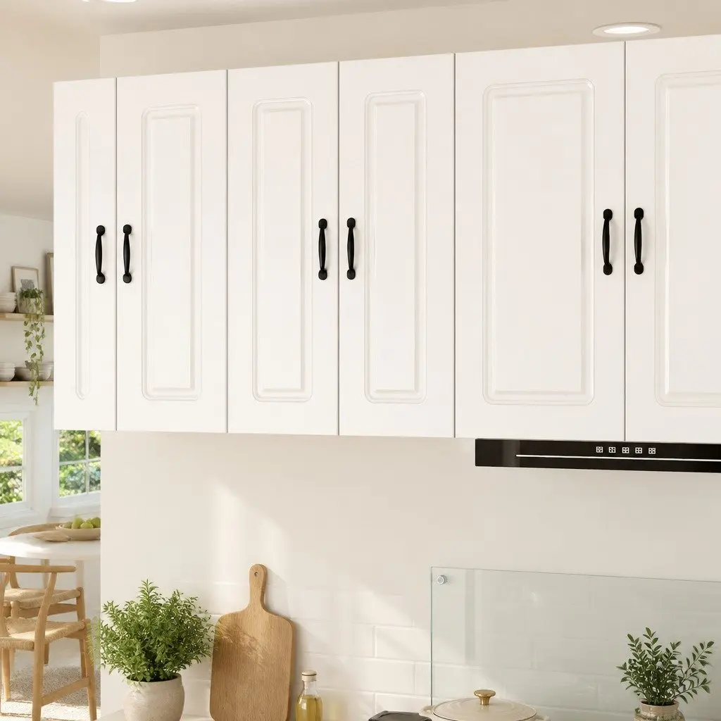 White Engineered Wood Kitchen Storage Cabinet