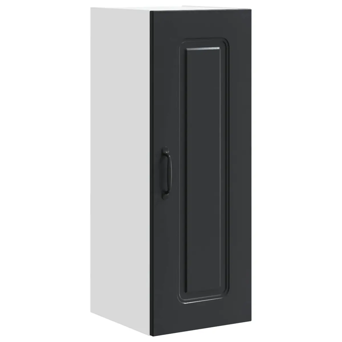 Black Engineered Wood Kitchen Cabinet for Organized Storage