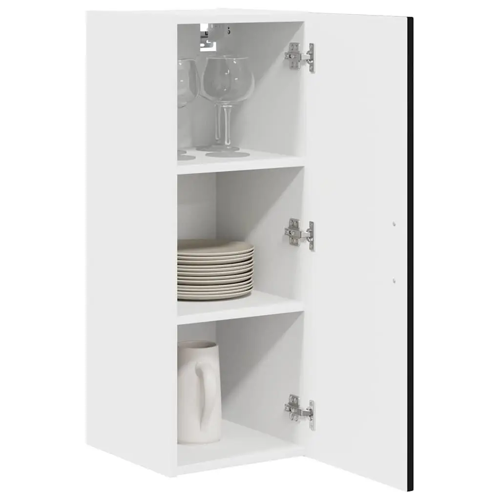 Black Engineered Wood Kitchen Cabinet for Organized Storage