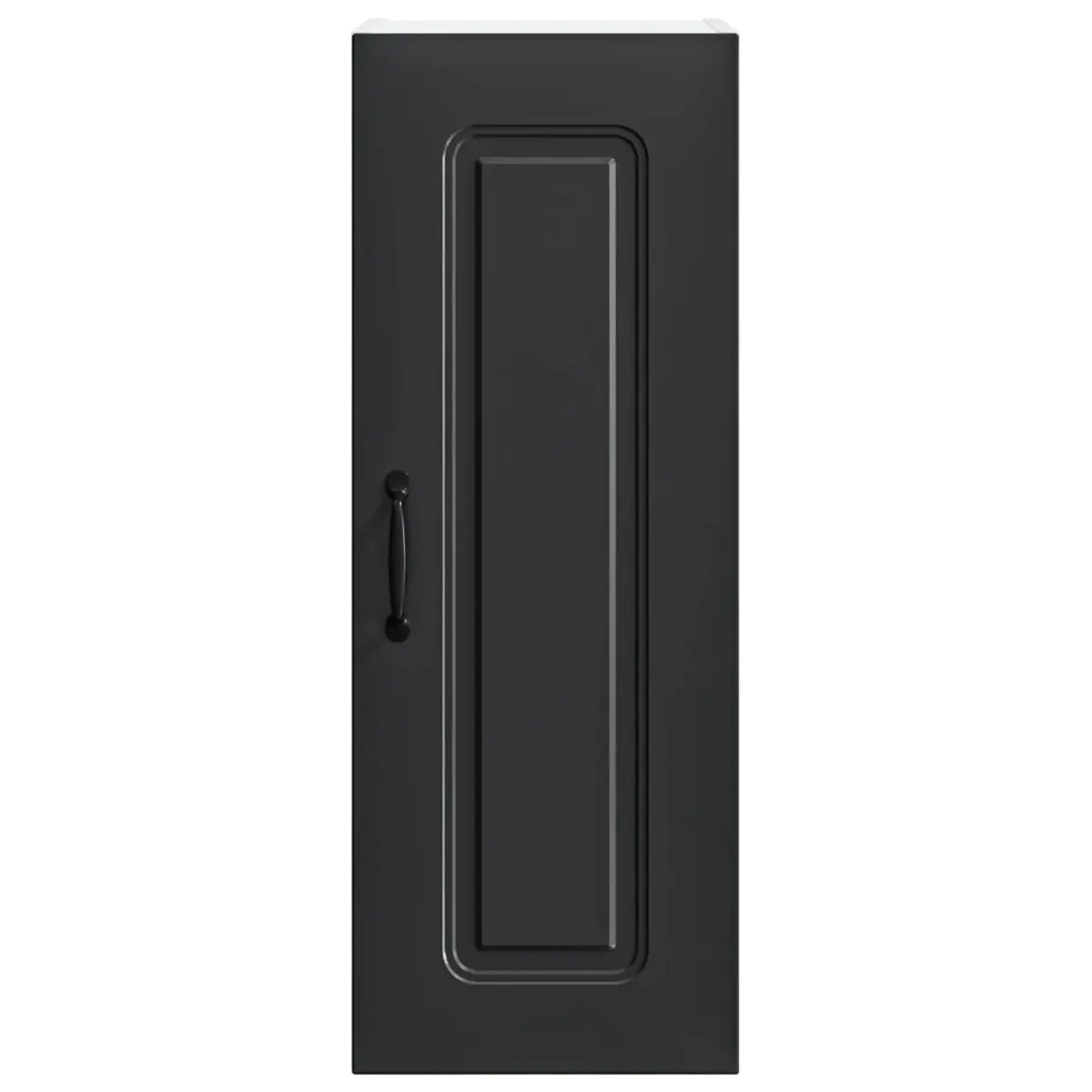 Black Engineered Wood Kitchen Cabinet for Organized Storage