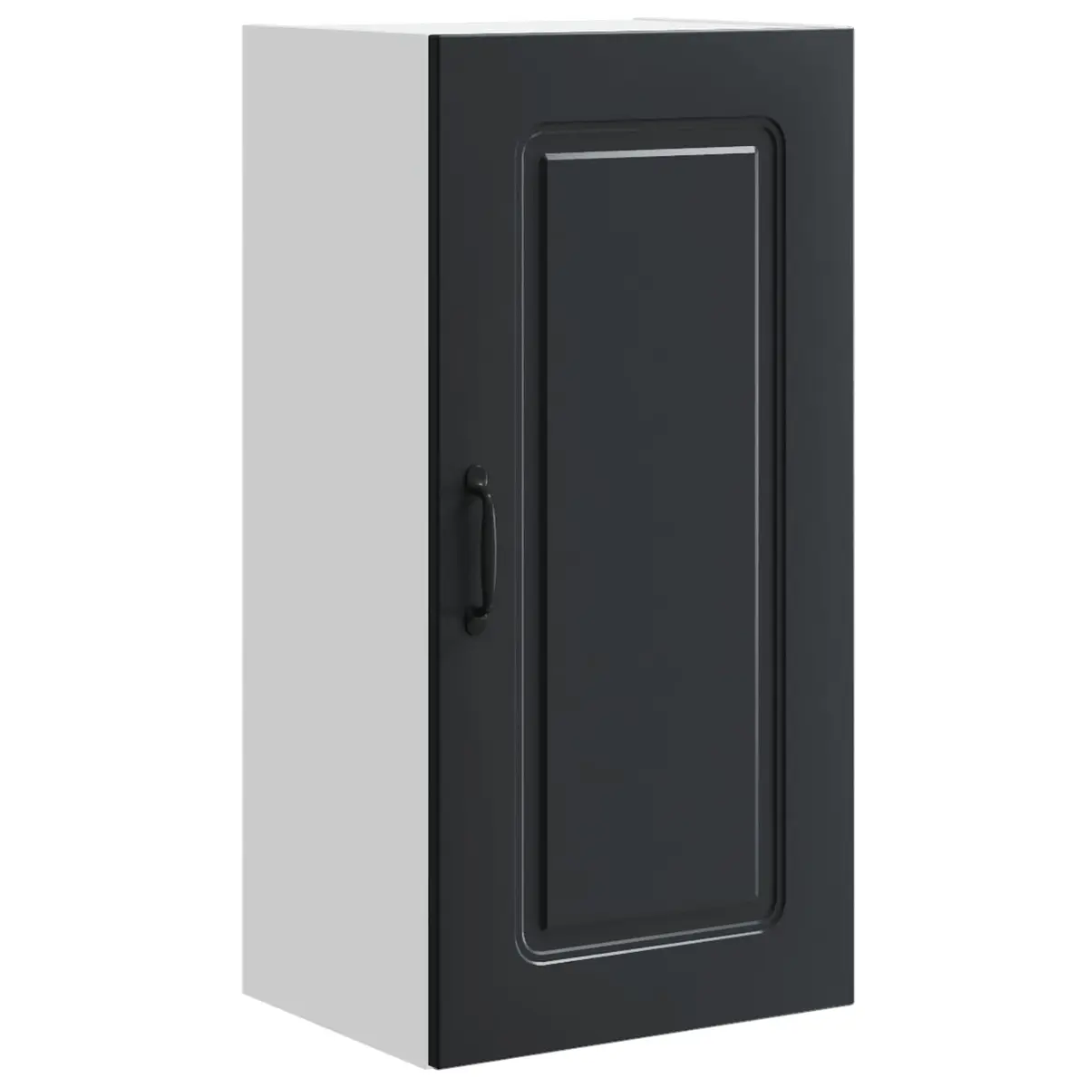 Black Engineered Wood Kitchen Cabinet