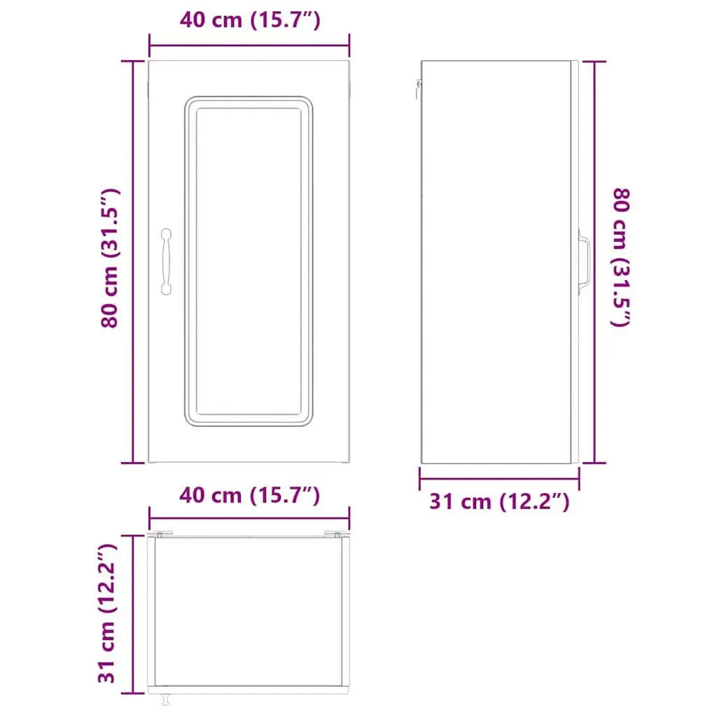 Black Engineered Wood Kitchen Cabinet