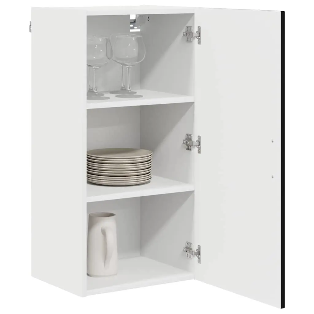 Black Engineered Wood Kitchen Cabinet