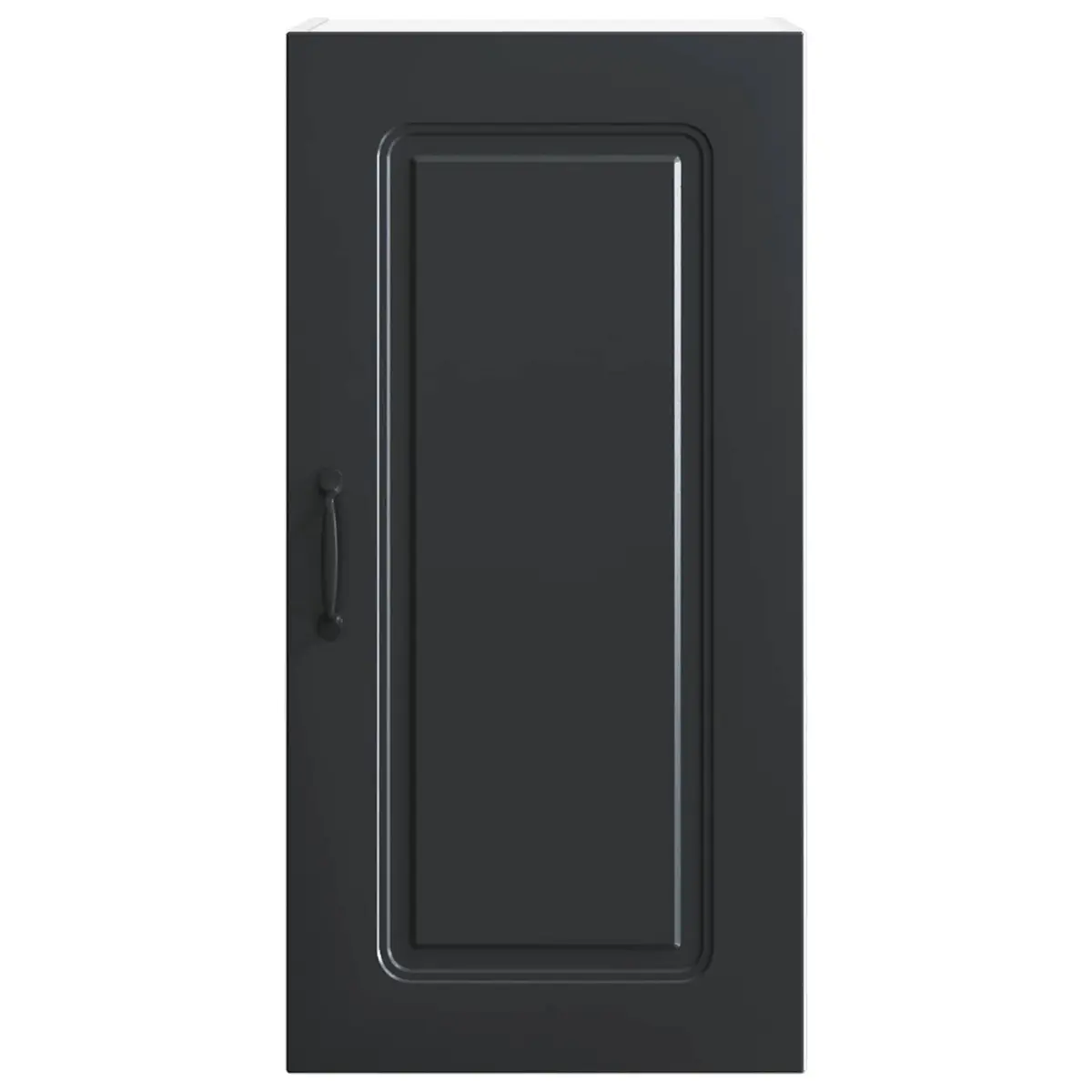 Black Engineered Wood Kitchen Cabinet