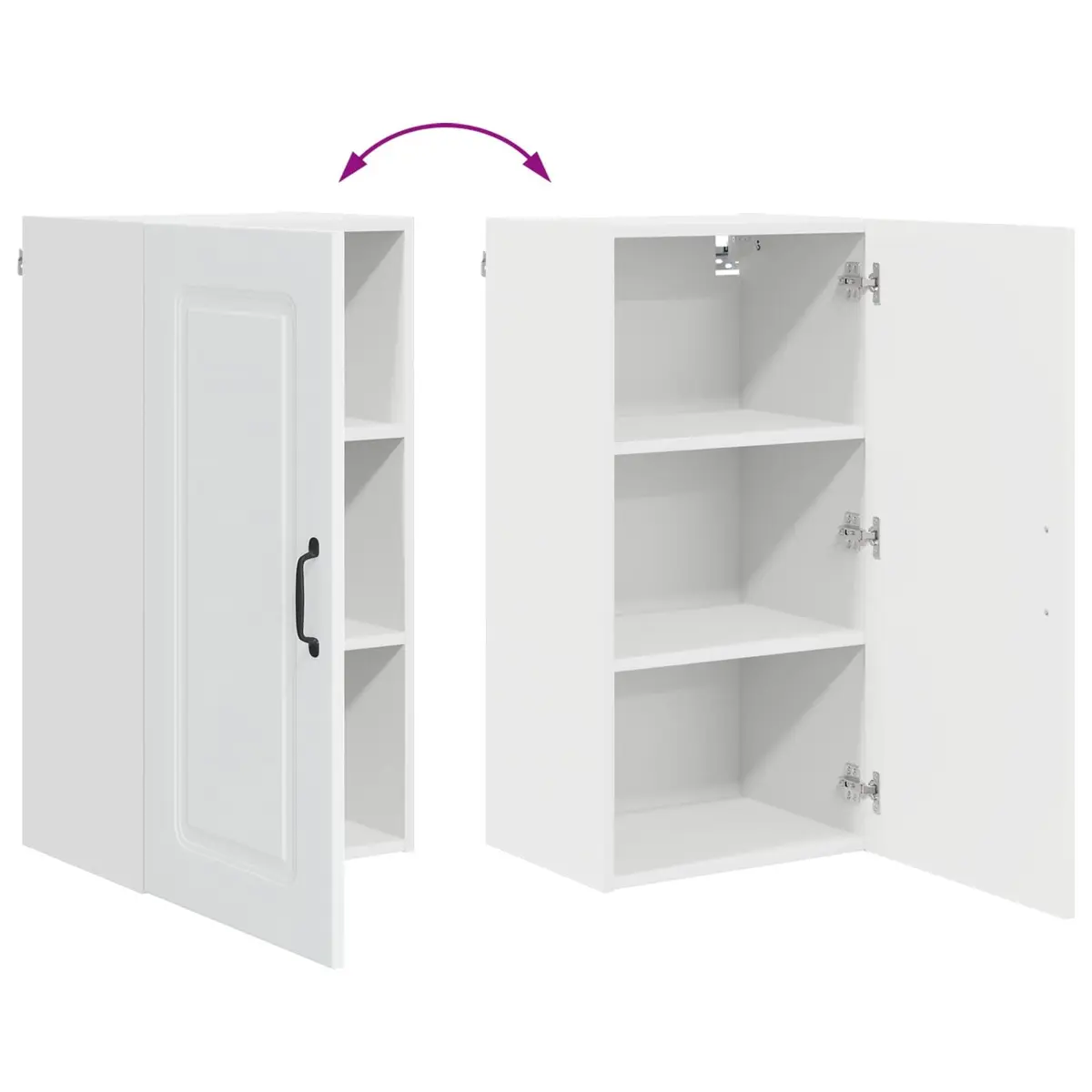 Kitchen Cabinet High Gloss White 40 x 31 x 80 Engineered Wood