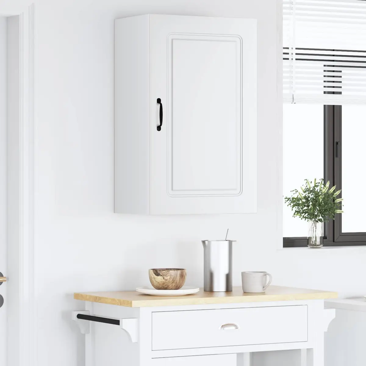 White Engineered Wood Kitchen Cabinet Panel 50 x 31 x 80 cm