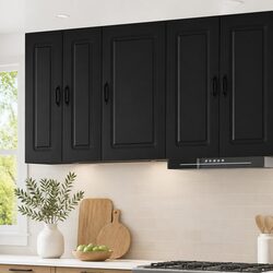 Black Engineered Wood Kitchen Cabinet for Dishwasher Storage
