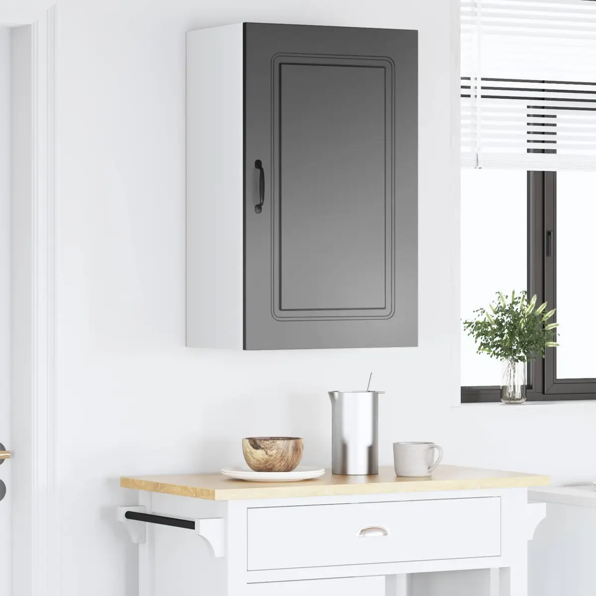 Black Engineered Wood Kitchen Cabinet for Dishwasher Storage